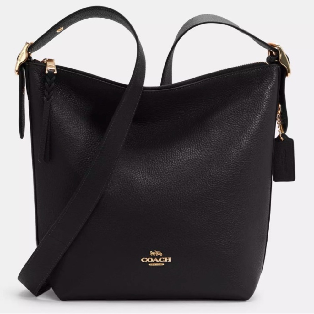 COACH Val Bag Black Leather